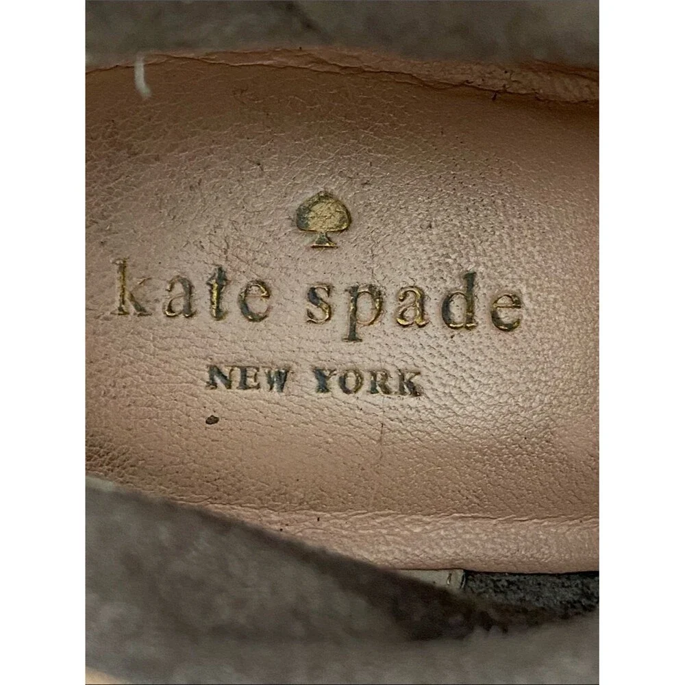 Kate Spade New York Bitsy Taupe Suede Fringe Boots Sz 10 Boho Cottage Western